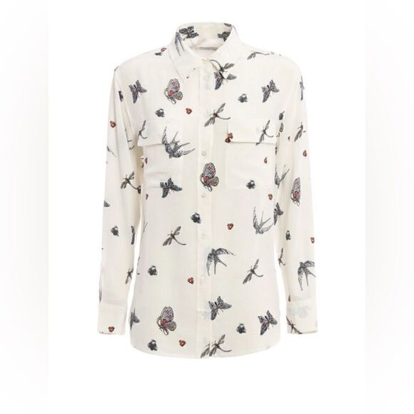 EQUIPMENT Bug print silk shirt - Picture 5 of 10